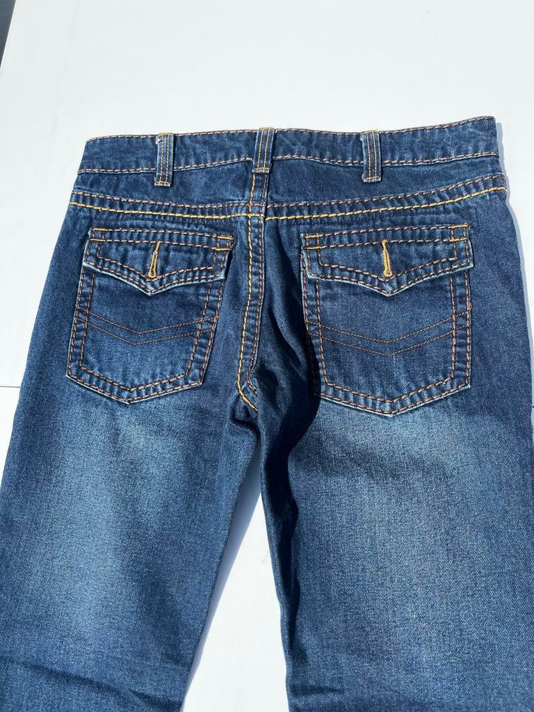 Donkerblauwe  Rivers jeans met gele stiksels, Ophalen of Verzenden, Zo goed als nieuw
