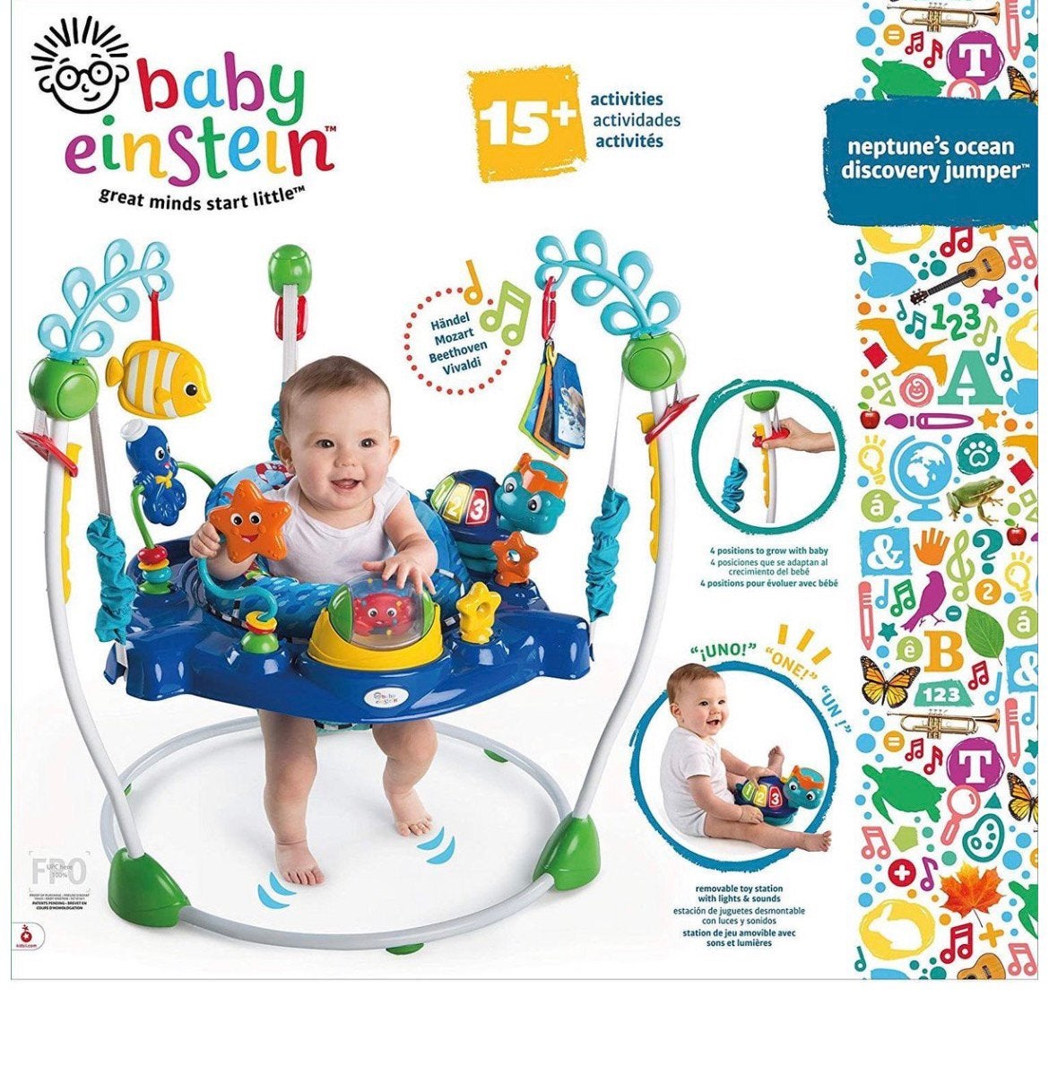 Baby Einstein Neptune's Ocean Discovery Speelcentrum jumper, Kinderen en Baby's, Wipstoeltjes, Wipstoel, Ophalen, Overige merken