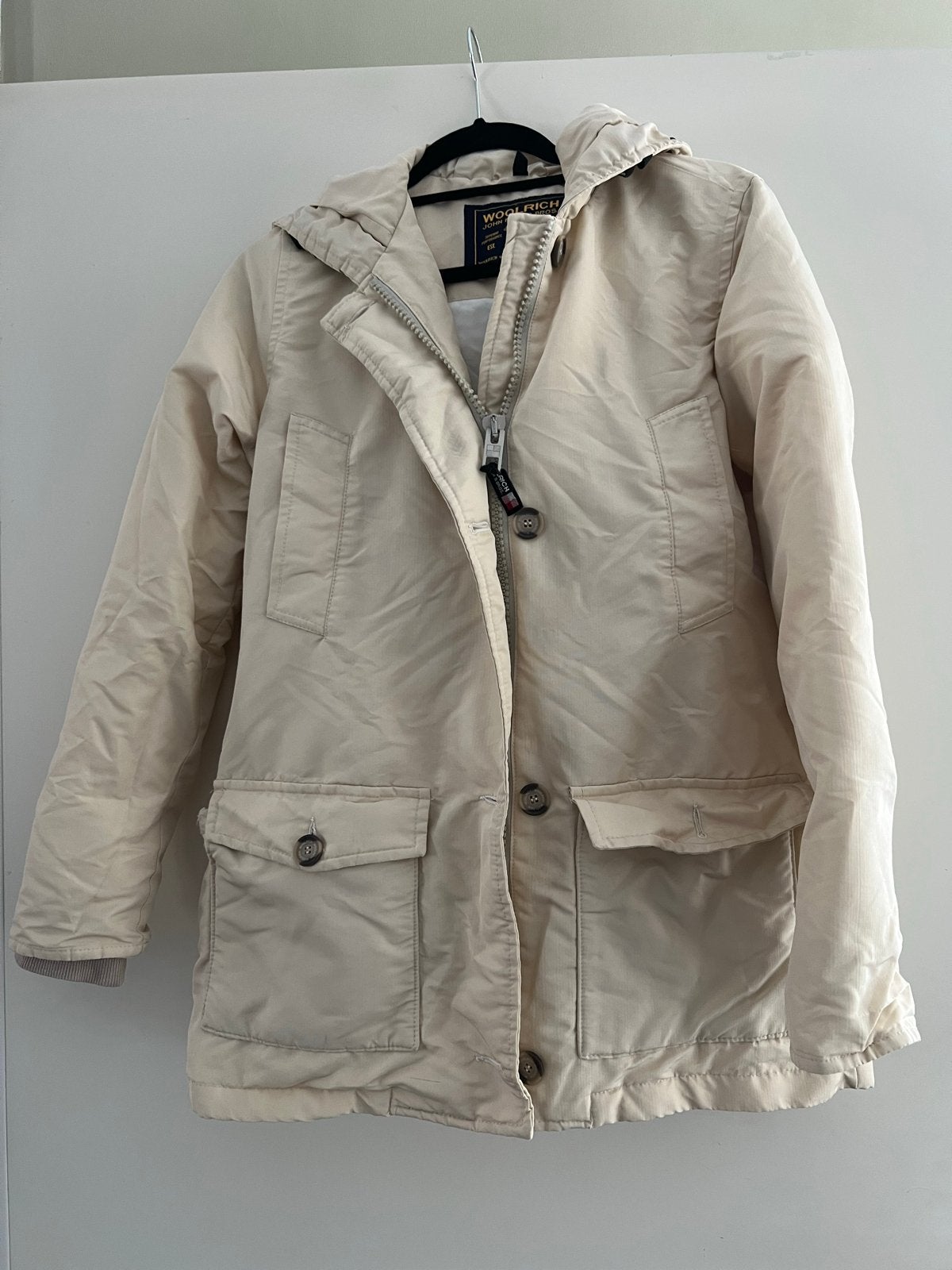 Woolrich John Rich & Bros. Jas - Beige, Ophalen of Verzenden, Gedragen, Maat 38/40 (M), Beige