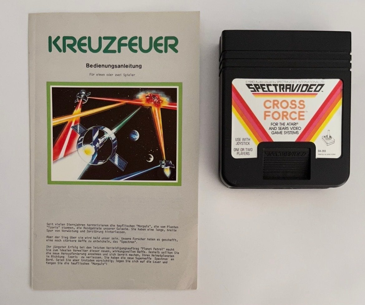 Atari 2600 Cross Force Game met Handleiding, Spelcomputers en Games, Spelcomputers | Atari, Ophalen of Verzenden, Zonder controller