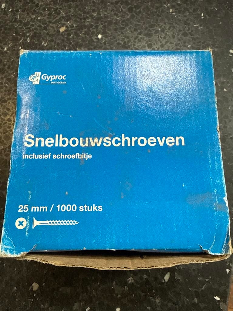 Gyproc snelbouwschroeven 25mm, Ophalen of Verzenden, Nieuw, Minder dan 50 mm, Schroeven