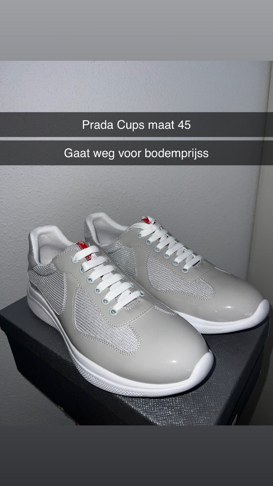 Prada Cups maat 45, Kleding | Heren, Overige kleuren, Nieuw, Ophalen of Verzenden, Sneakers of Gympen