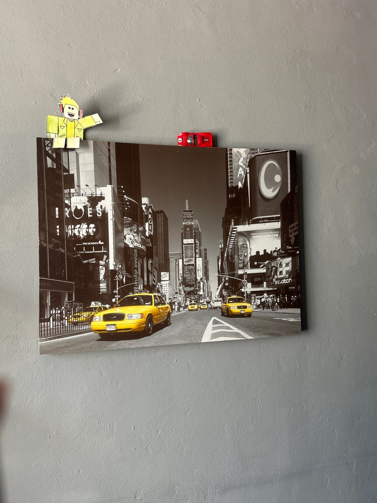 Canvas schilderij New York Times Square taxi's, Ophalen, 50 – 75, Gebruikt, Schilderij