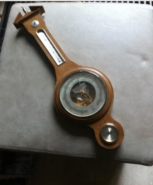 Klassieke Barometer merk Wuba Banjo H 55cm br 19cm., Ophalen of Verzenden, Zo goed als nieuw, Barometer