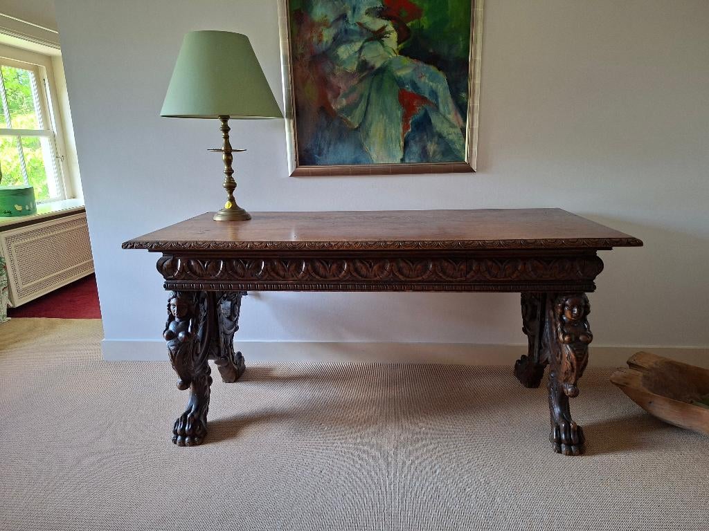 Gebeeldhouwd bureau, Antiek en Kunst, Ophalen