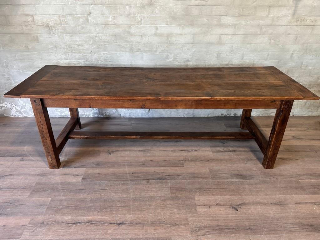 Boerentafel - 260 x 88 cm + 78 cm hoog, Antiek en Kunst, Antiek | Meubels | Tafels, Ophalen of Verzenden