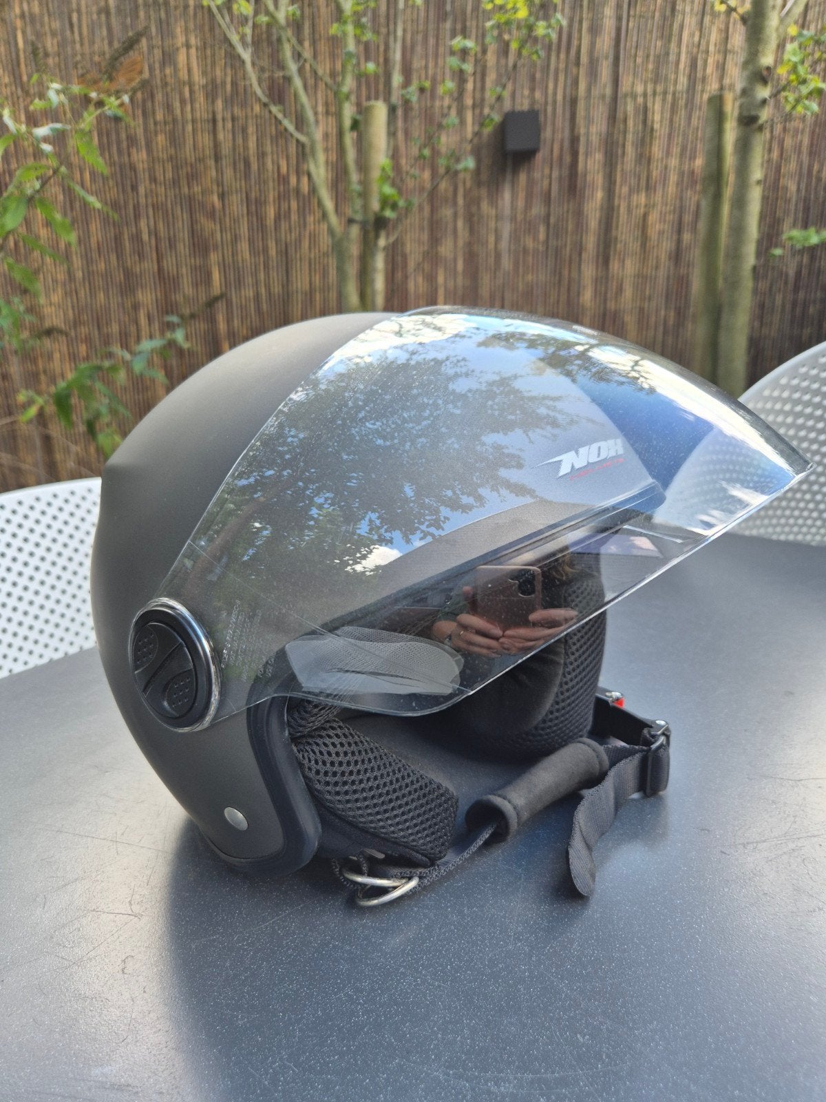 NOH Helmets N608 Jethelm - Maat L - Mat grijs-groen, Ophalen of Verzenden, Overige merken