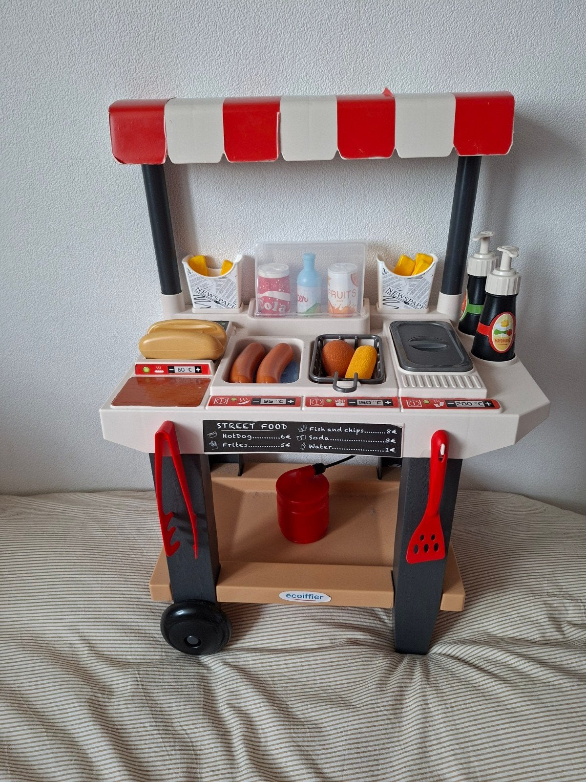 Ecoiffier Street Food Speelgoedkraam met Accessoires, Ophalen, Zo goed als nieuw, Jongen of Meisje