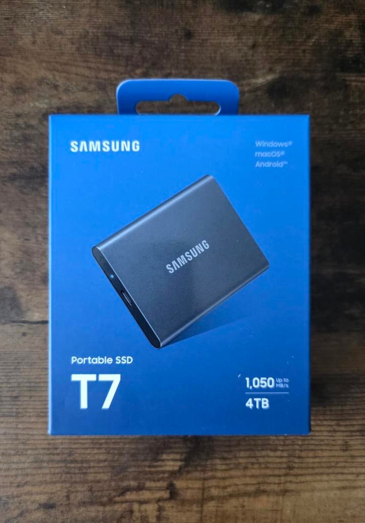 Nieuwe Samsung T7 Portable SSD 4 TB - Geseald, SSD, Nieuw, Ophalen of Verzenden, Samsung