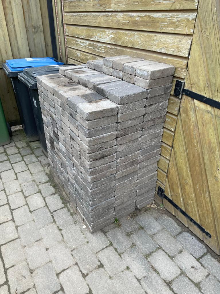 Abbeystones getrommeld - grijs, Ophalen, Gebruikt, Klinkers, 10 m² of meer