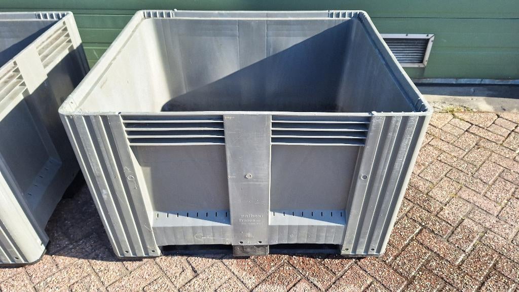 Palletbak, vleesbak accubak kist grijs 120 x 100 x 79 cm, Ophalen, Kunststof, Gebruikt, 100 tot 150 cm
