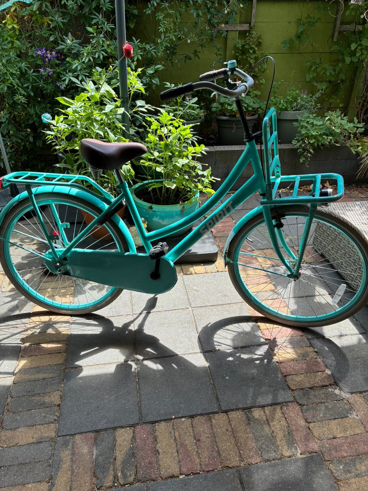 26 inch Spirit cargo/ transport meisjesfiets mintgroen, Terugtraprem, Gebruikt, Handrem, Ophalen