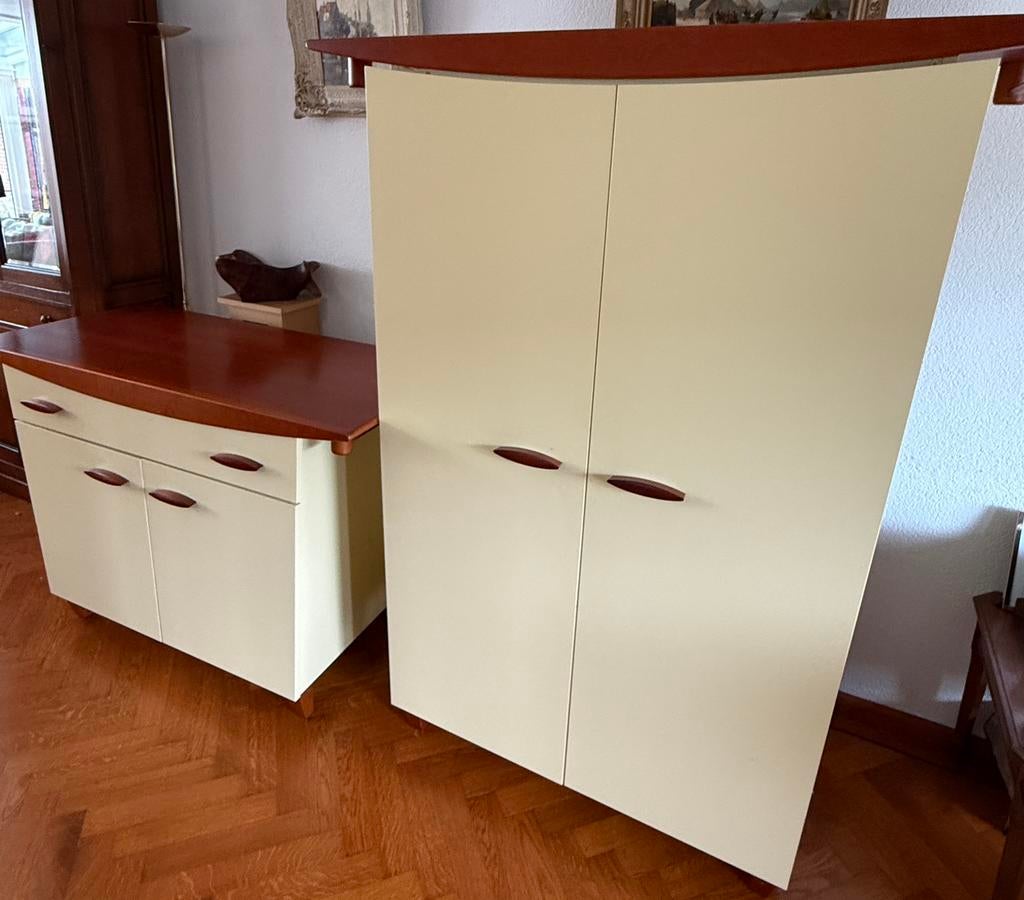 Garderobekast en commode voor babykamer, Ophalen, Kast, 105 cm of meer, 100 cm of meer