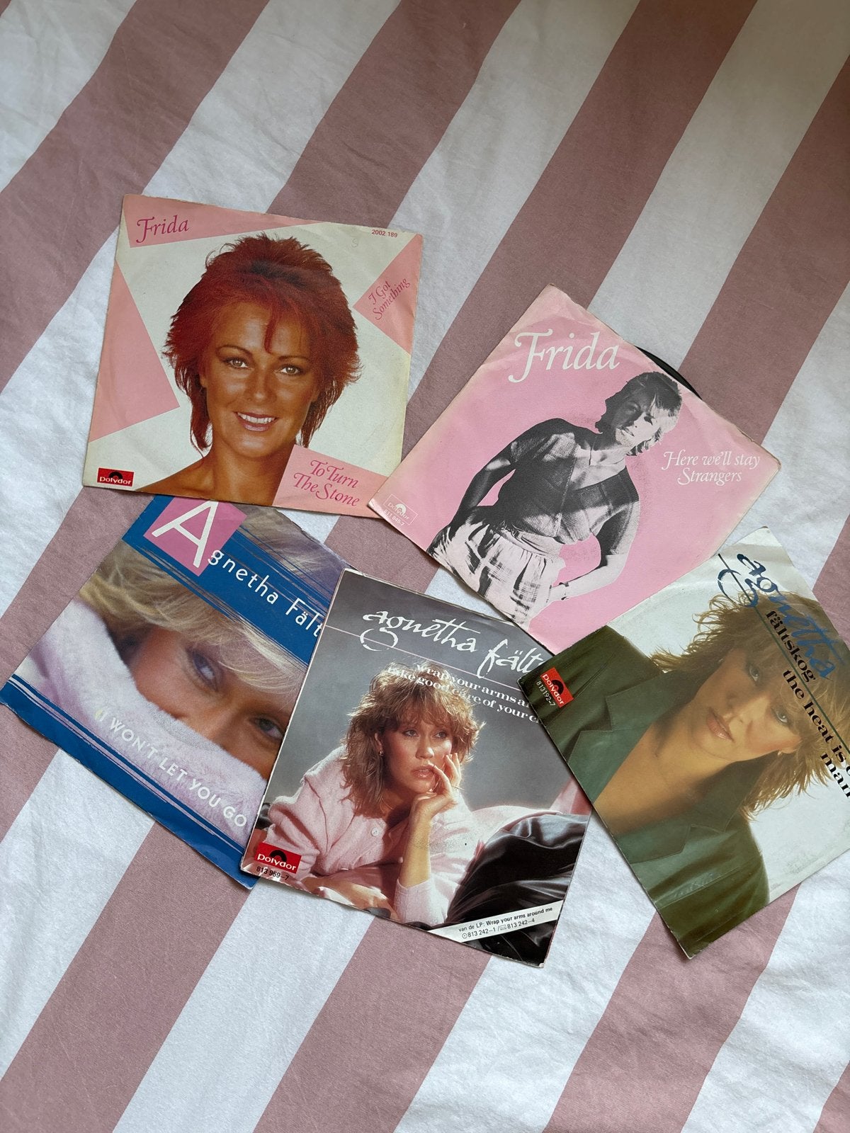 Frida & Agnetha Fältskog - ABBA Solo Singles Collectie, Cd's en Dvd's, Gebruikt, 7 inch, Ophalen of Verzenden, Pop