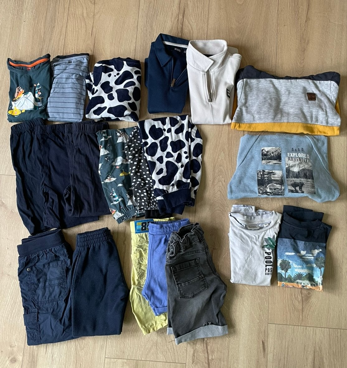 Kledingpakket jongen maat 110/116, Ophalen, Gebruikt, Maat 110