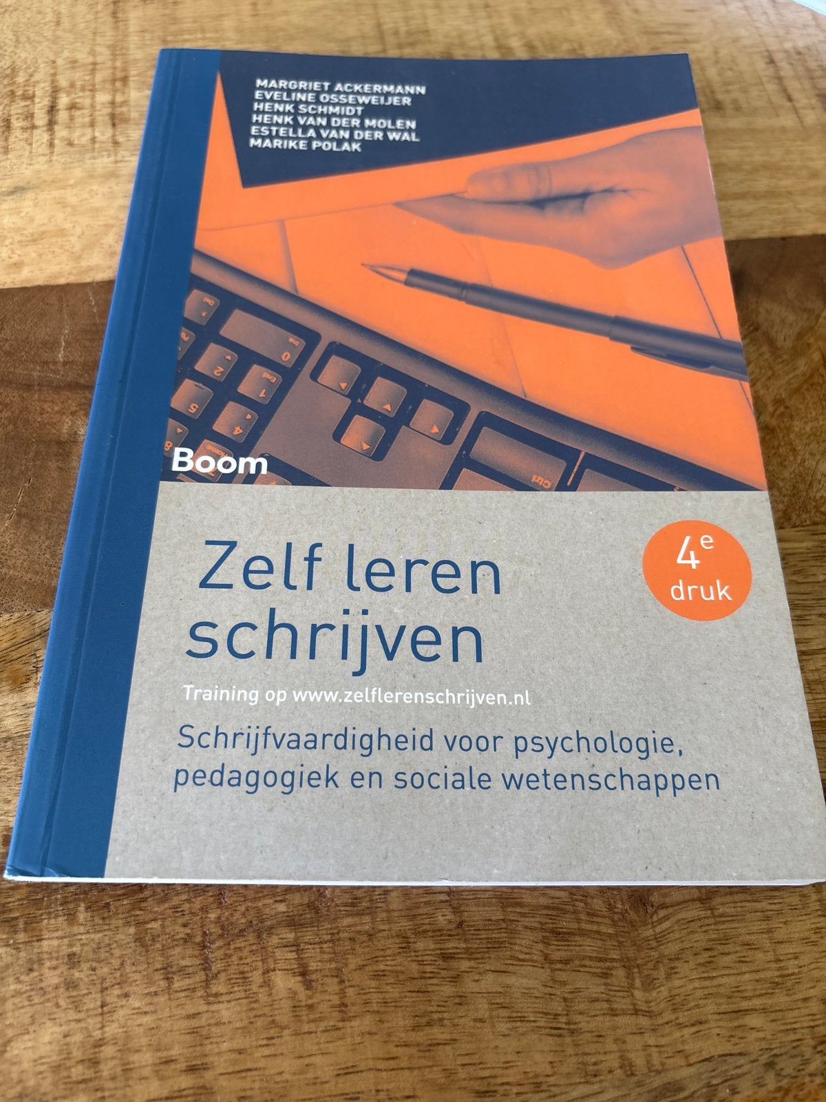 Zelf leren schrijven - Schrijfvaardigheid psychologie, Ophalen of Verzenden, Gamma, Zo goed als nieuw, HBO