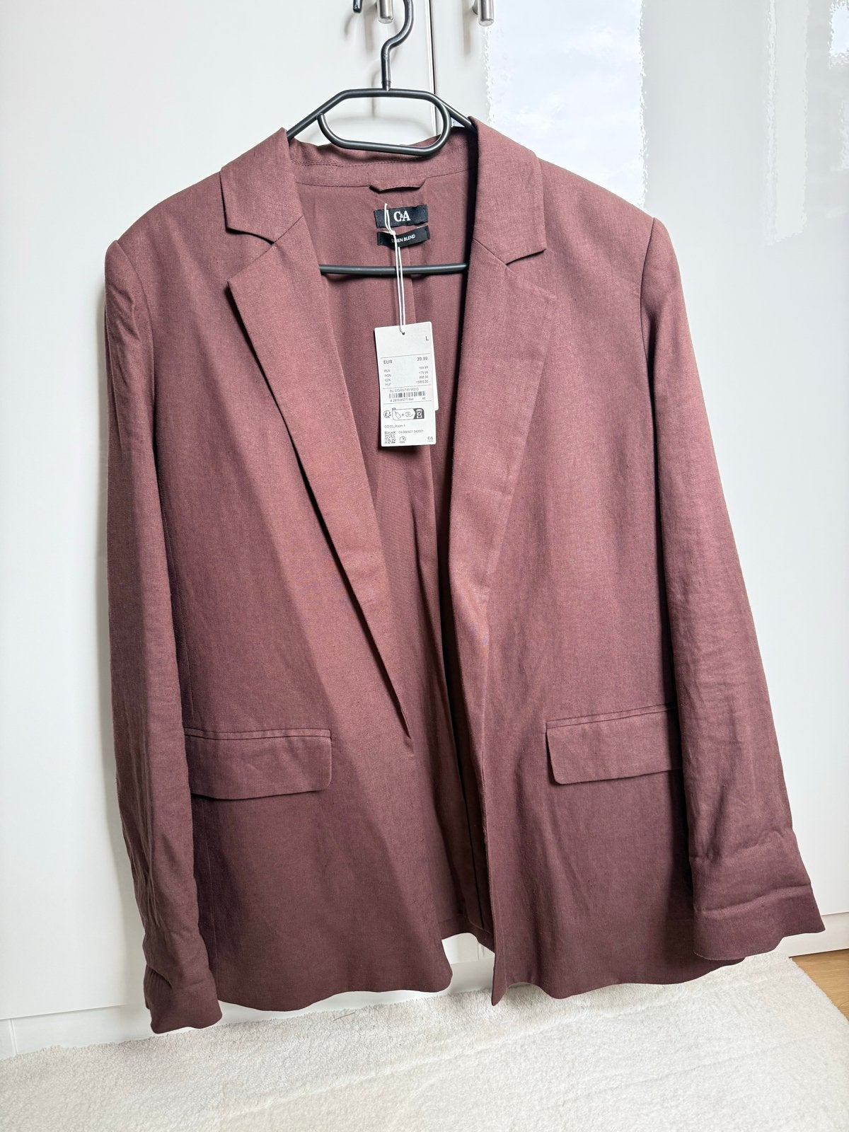 C&A Bruine Blazer Maat L - Nieuw met kaartjes, Kleding | Dames, Bruin, Maat 42/44 (L), Nieuw, Ophalen of Verzenden
