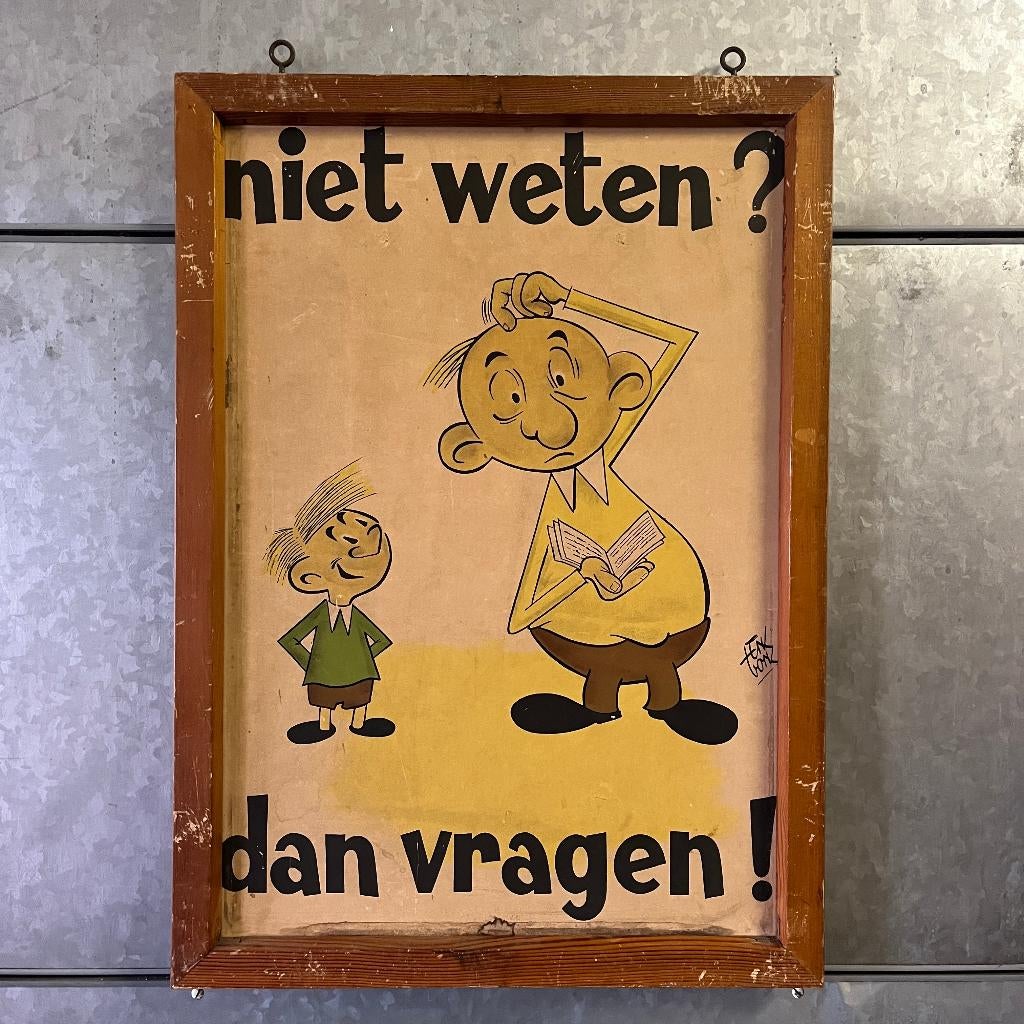 Jaren 50 plaat in lijst Niet weten, dan vragen. Henk Vonk, Ophalen of Verzenden, Overige thema's