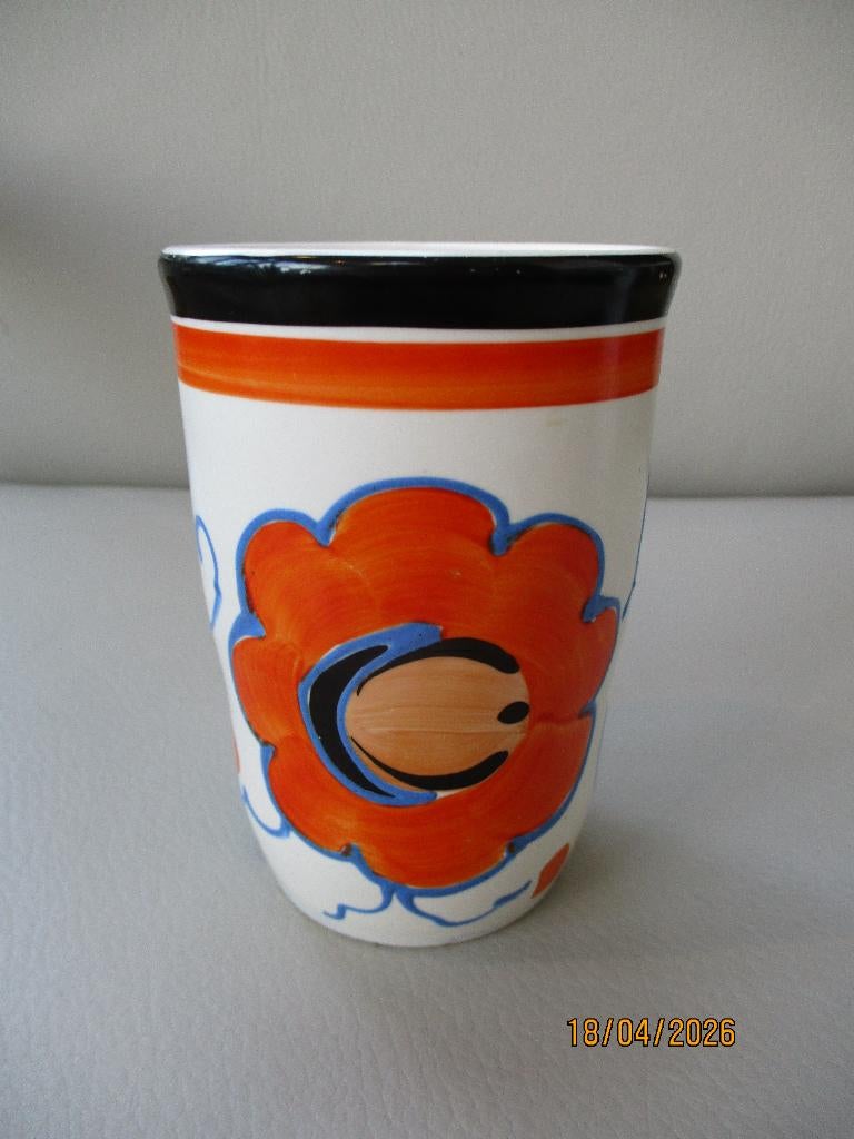 " Clarice Cliff " - drinkbeker - Engeland, Ophalen of Verzenden, Steen/keramiek, Meerkleurig, Overige typen
