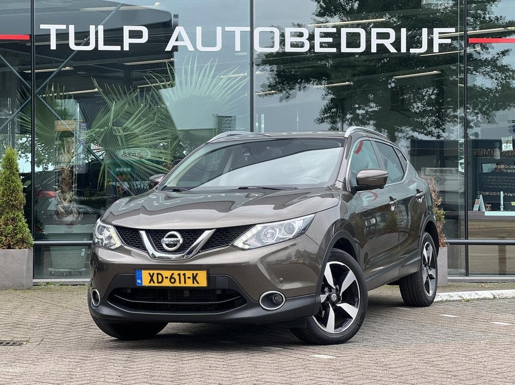 Nissan Qashqai 1.2 N-Vision Automaat Clima Cruise 360cam, Auto's, Stof, Gebruikt, 4 cilinders, Bruin