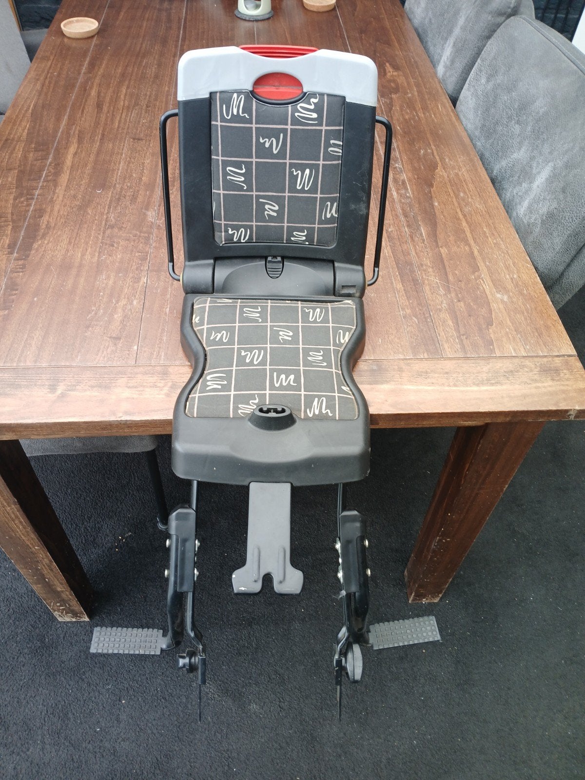Bobike Junior Achterzitje - Zwart/Grijs, Achterzitje, Ophalen of Verzenden, 9 t/m 36 kg, Bobike, fietszitje voor achterop.