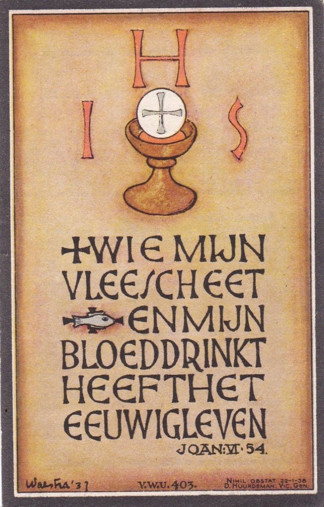 Broeder  Johannes Berchmans ( J.J.M.GIELEN) 1874-1949, Verzenden, Bidprentje