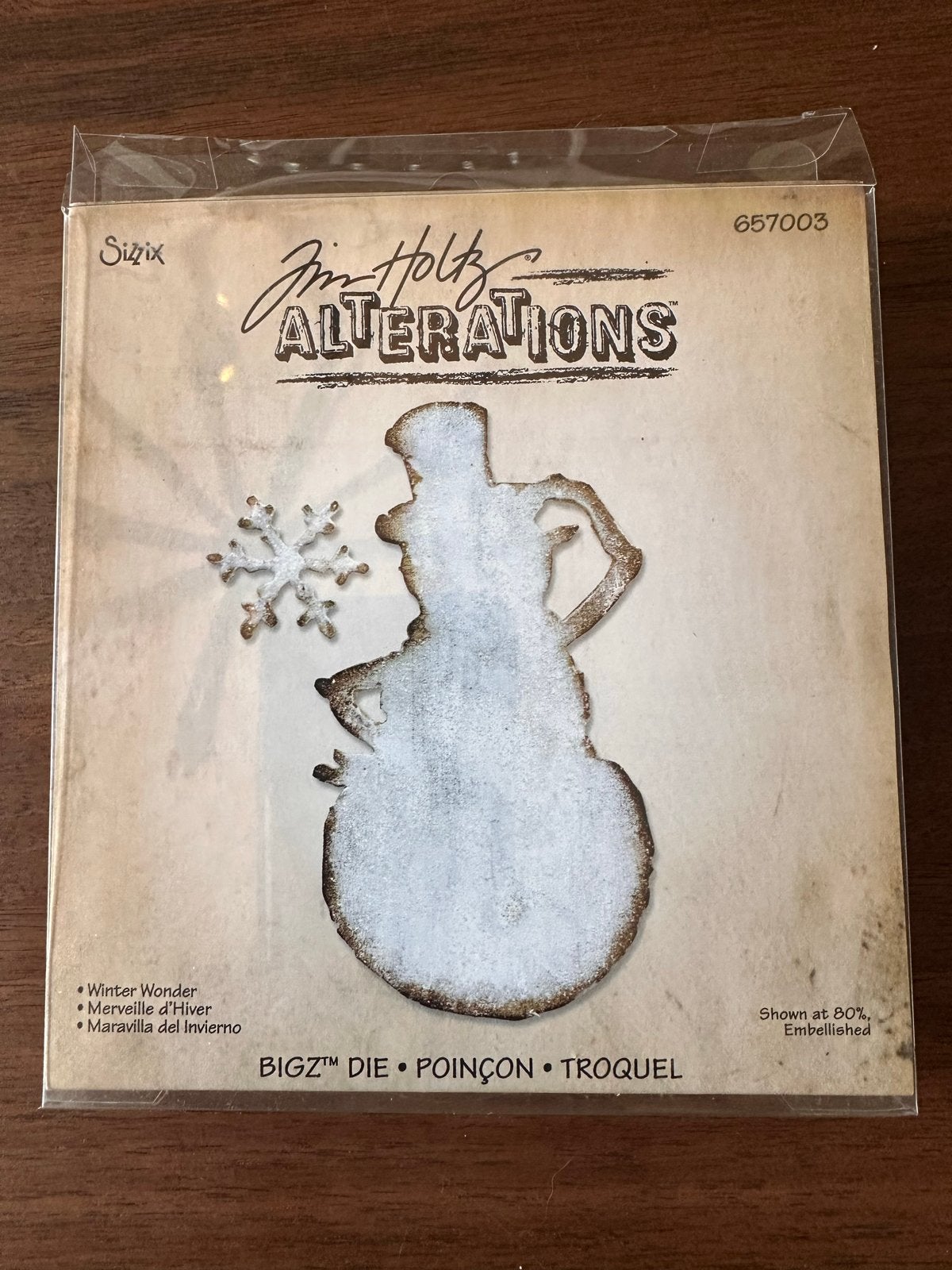 Sizzix Tim Holtz Alterations BIGZ Die - Winter Wonder Sneeuw, Gereedschap of Toebehoren, Nieuw, Overige merken, Kerstmis