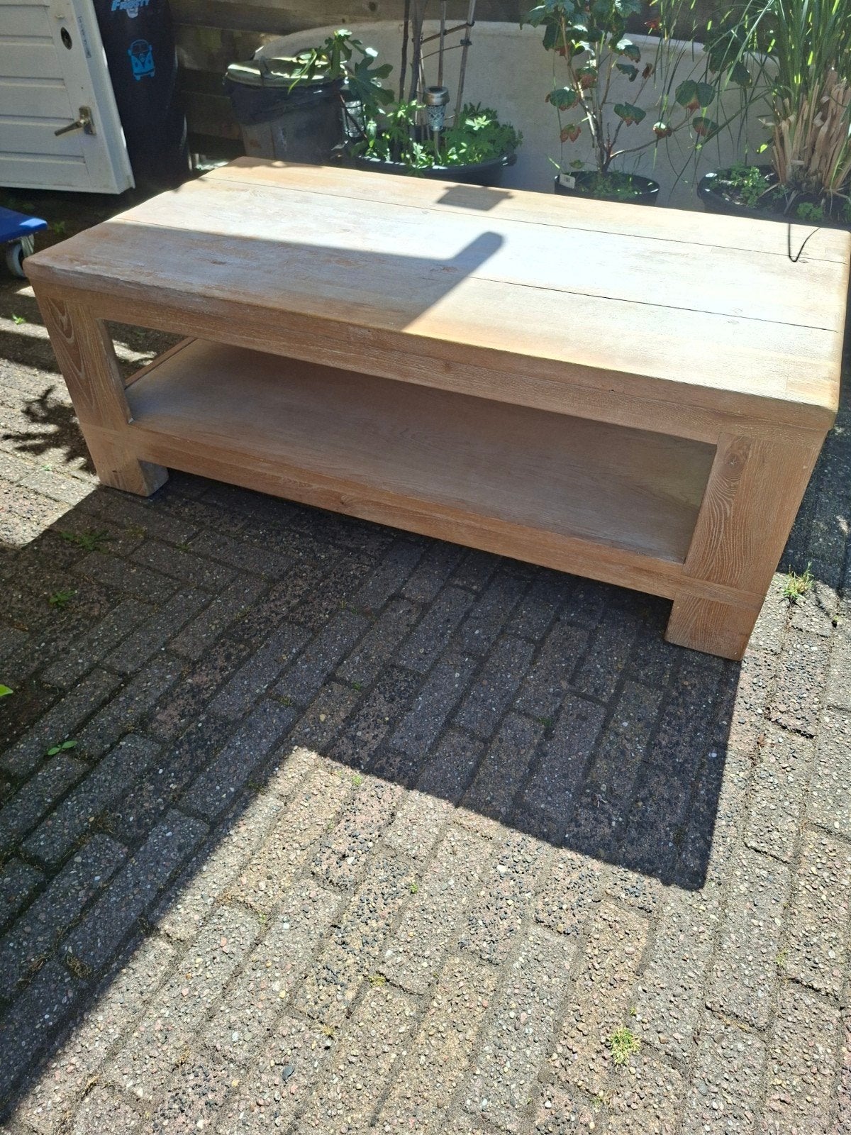 salontafel licht eiken, Ophalen, Minder dan 50 cm, Gebruikt, 100 tot 150 cm