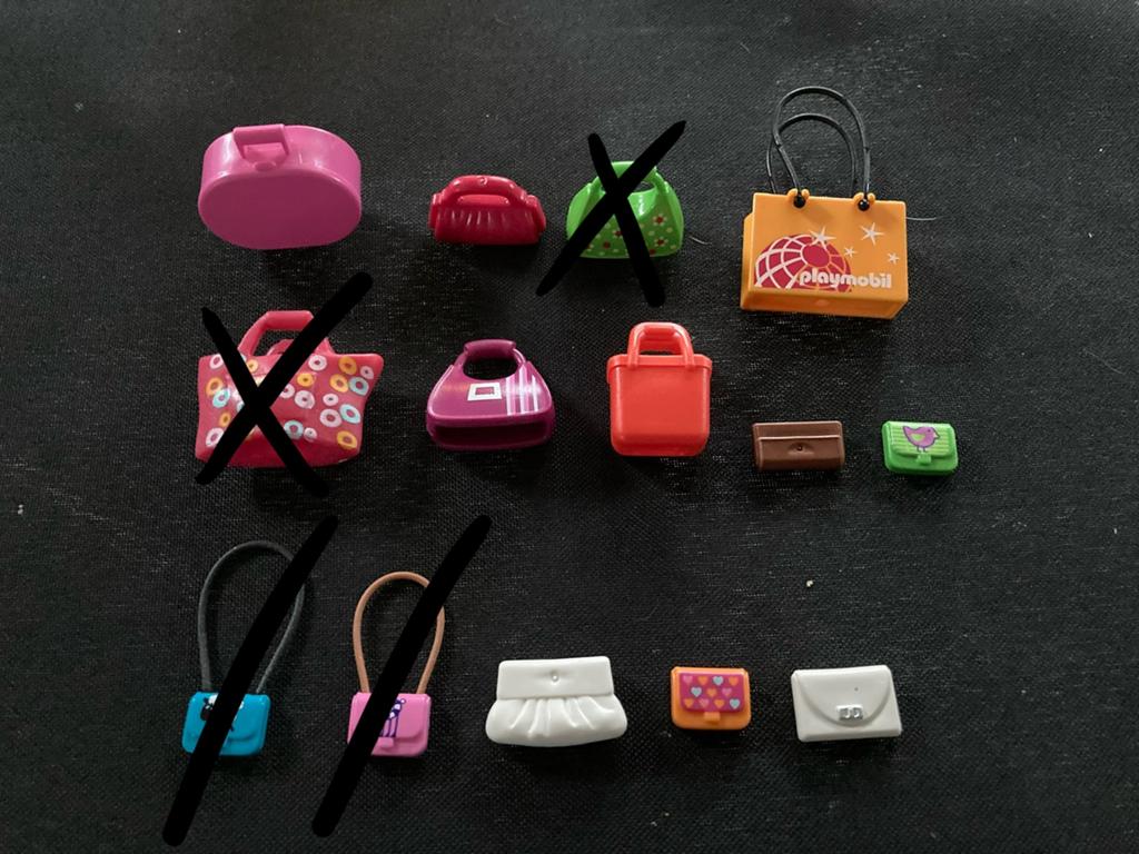 Playmobil vrouwen tassen., Ophalen of Verzenden, Zo goed als nieuw