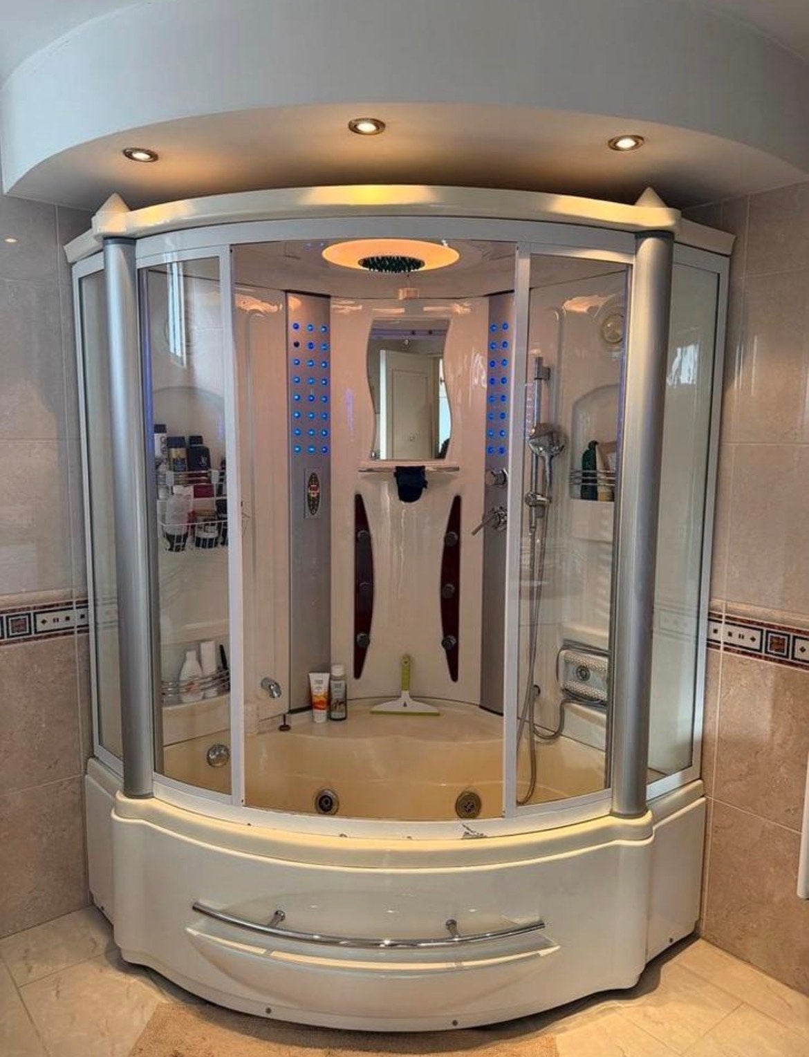 douchecabine - nood douche, Doe-het-zelf en Verbouw, Sanitair, Ophalen, Gebruikt, Glas, Douche