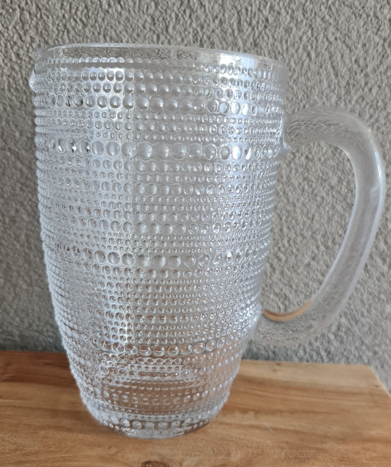 Glazen sapkan / waterkan dots, Huis en Inrichting, Keuken | Servies, Glas of Glazen, Ophalen of Verzenden, Overige stijlen, Glas