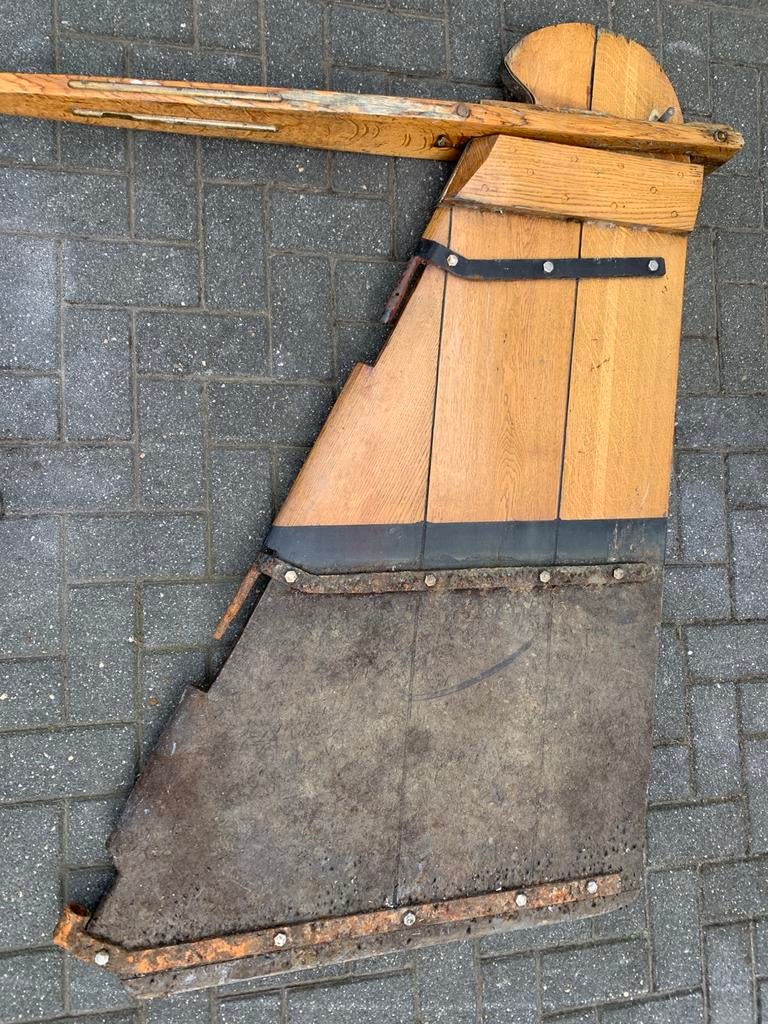Houten roerblad van zeeschouw platbodem., Ophalen, Zo goed als nieuw, Overige typen