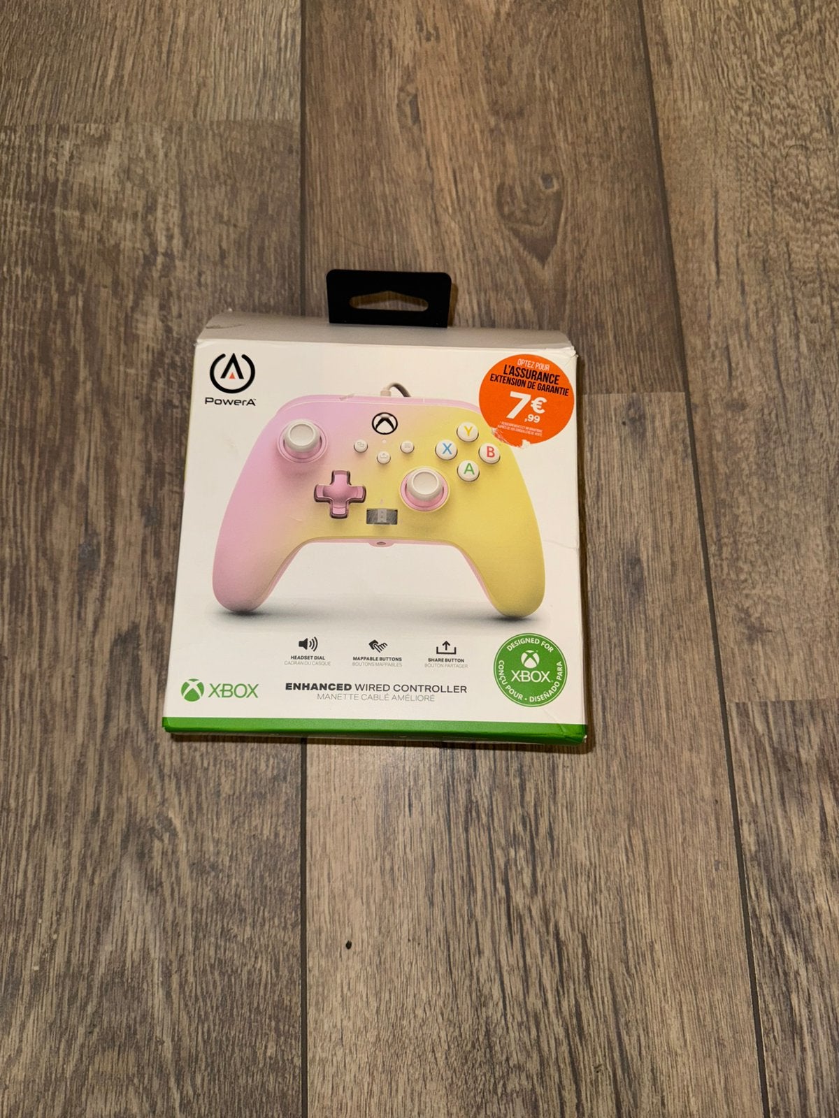PowerA Xbox controller roze/geel, Ophalen of Verzenden, Zo goed als nieuw, Controller, Xbox Original