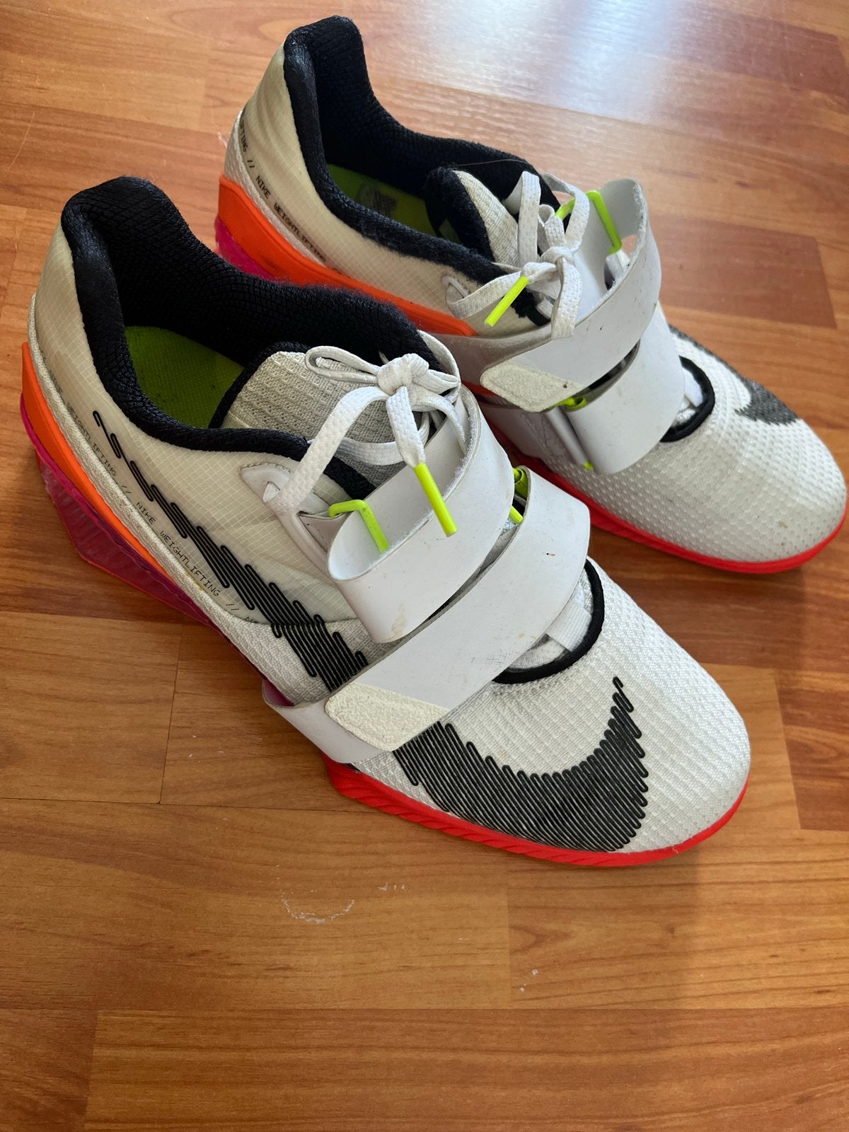 Nike Romaleos 4 Gewichthefschoenen - Wit/Zwart/Neon, Kleding | Heren, Ophalen of Verzenden, Gedragen, Wit, Sportschoenen