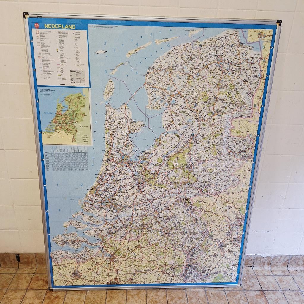 Falk Landkaart van Nederland / Schoolkaart / Magnetisch, Huis en Inrichting, Ophalen, Gebruikt, Schilderij, -