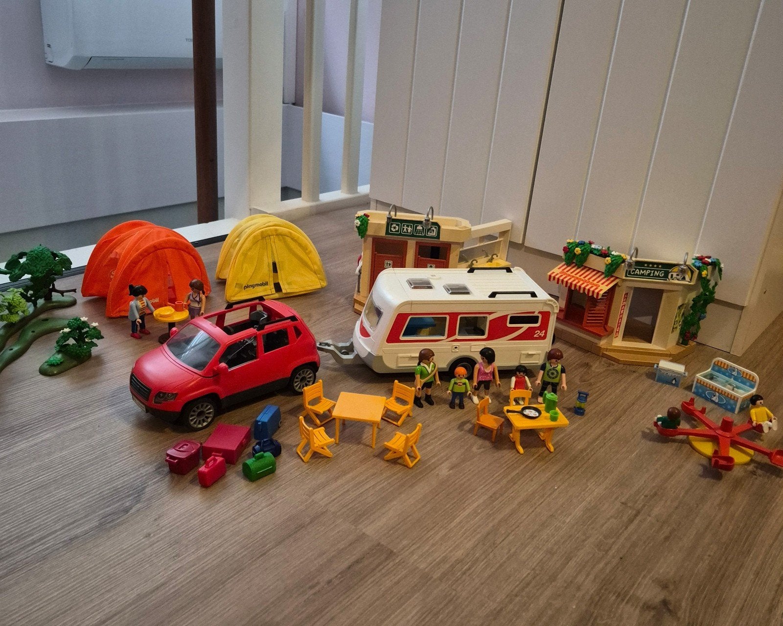 Playmobil Camping Set met Auto, Caravan en Tenten, Ophalen of Verzenden, Gebruikt, Jongen of Meisje