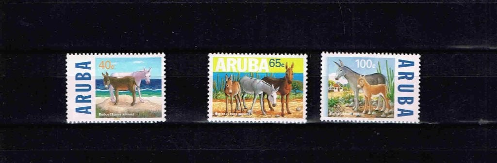Aruba 1999 ezels buruco 221/23, Verzenden, Postfris