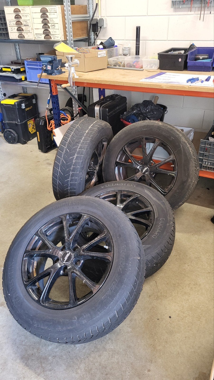 van mazda cx 5 banden met velgen 225/65 R17, Banden en Velgen, 17 inch, 225 mm, Winterbanden