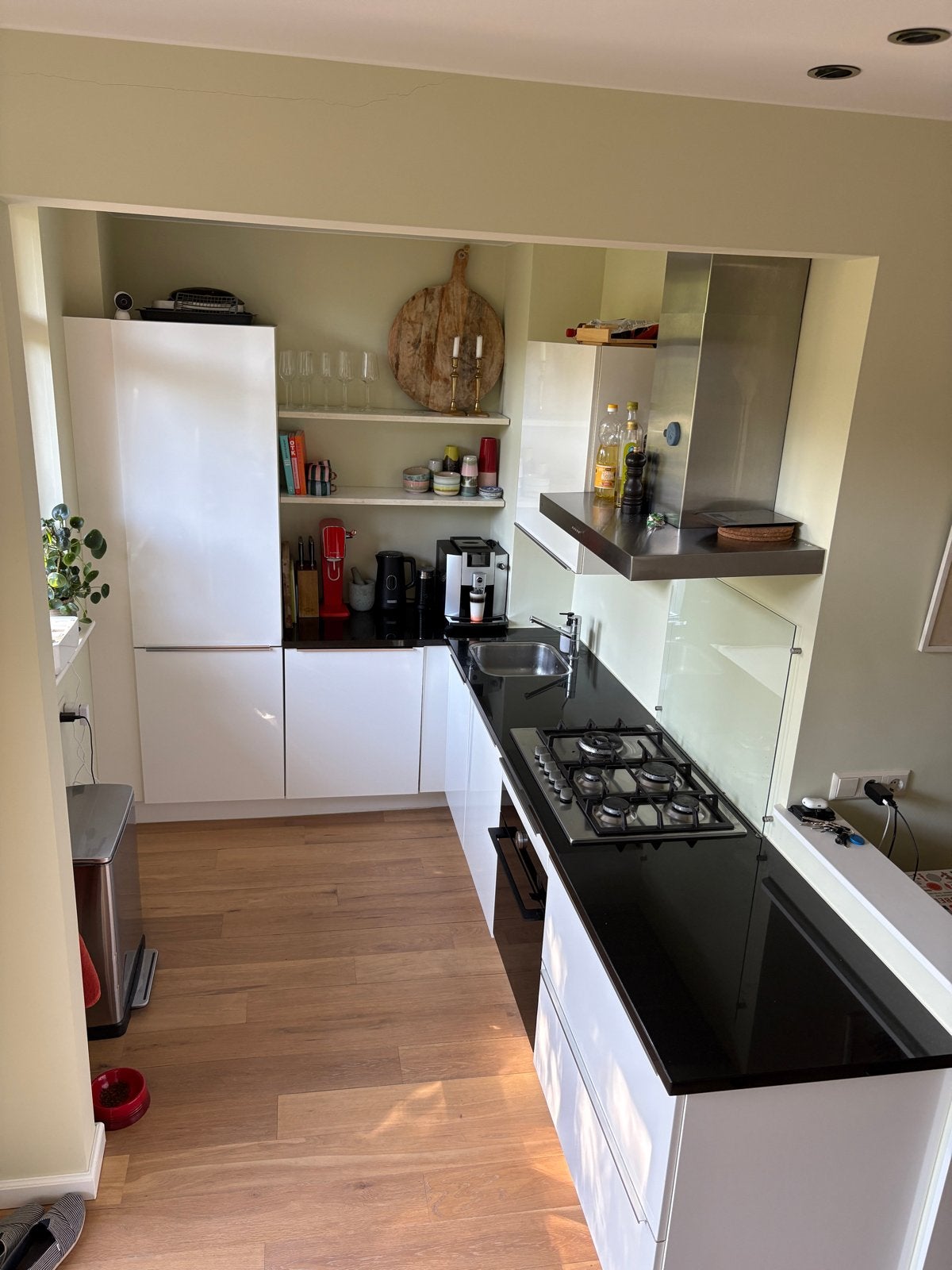 Complete keuken met IKEA stoomoven en Beko vaatwasser, Ophalen, Gebruikt, Wit, Hoekkeuken