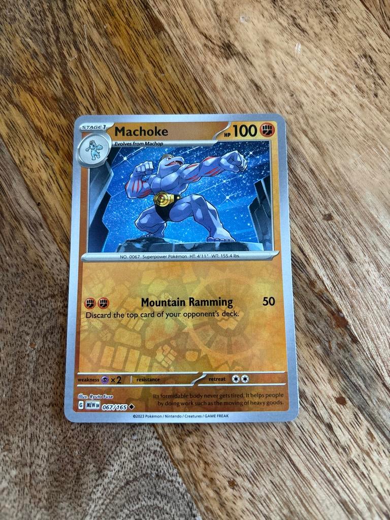 Machoke Pokémon Kaart 067/165 (2023), Ophalen of Verzenden, Zo goed als nieuw, Losse kaart