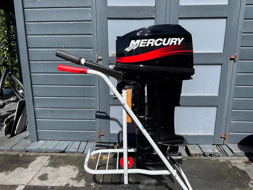 Mercury 25pk 2takt kortstaart, Watersport en Boten, Buiten- en Binnenboordmotoren, Ophalen, 10 tot 30 pk, Zo goed als nieuw, Buitenboordmotor