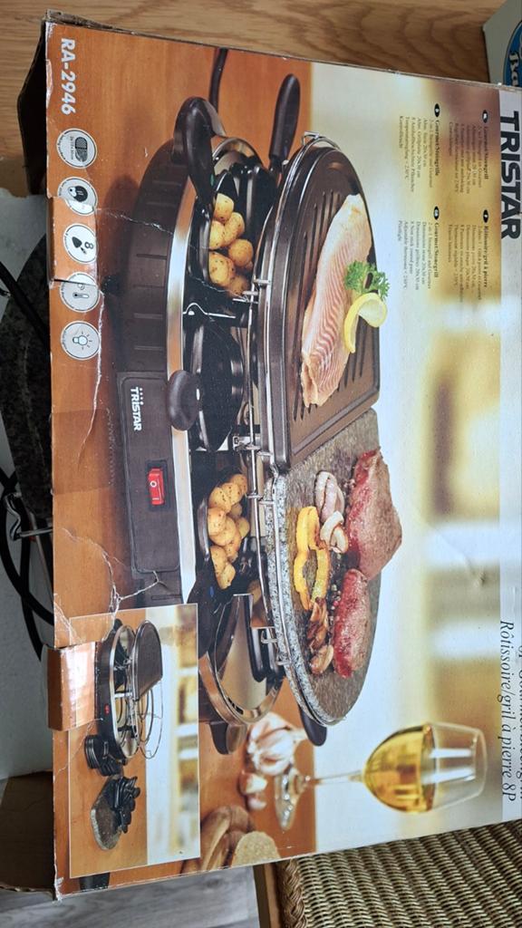 Gourmet/steengrill, Witgoed en Apparatuur, Kookplaten, Ophalen, Zo goed als nieuw
