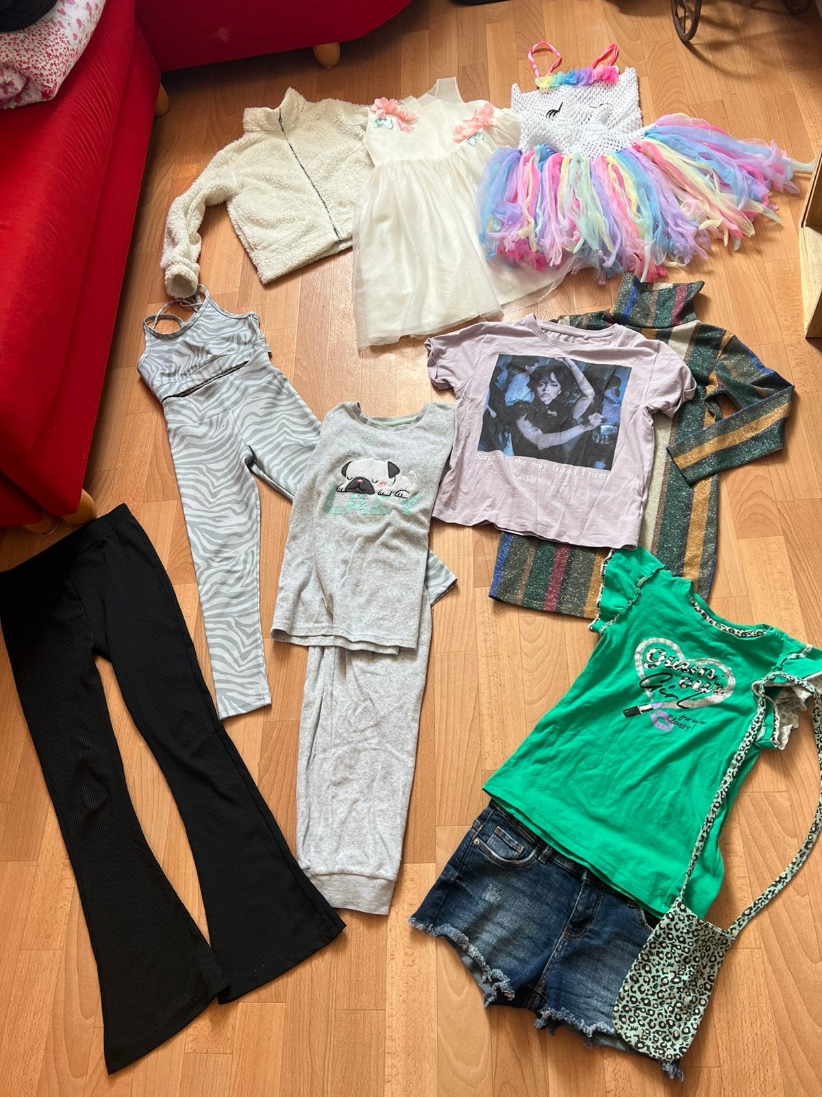 Kleding pakket, maat 140, jas, jurkjes, shirts, korte broek, Ophalen of Verzenden, Zo goed als nieuw