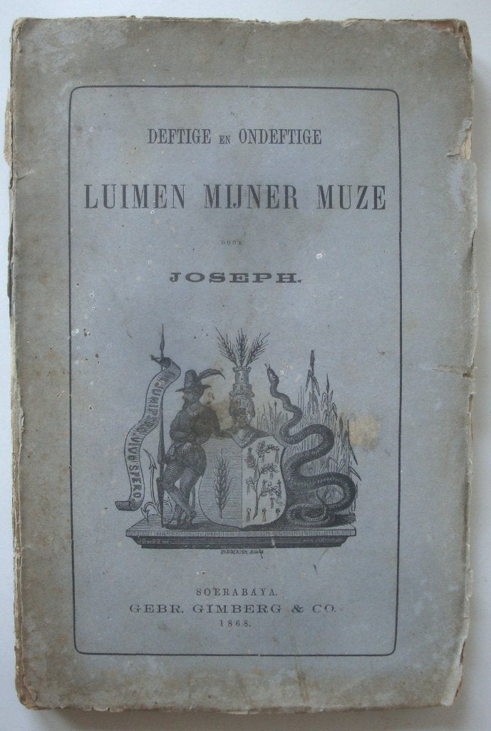 Joseph 1868 Deftige en ondeftige luimen mijner muze, Ophalen of Verzenden, Bekend onder de voornaam Joseph