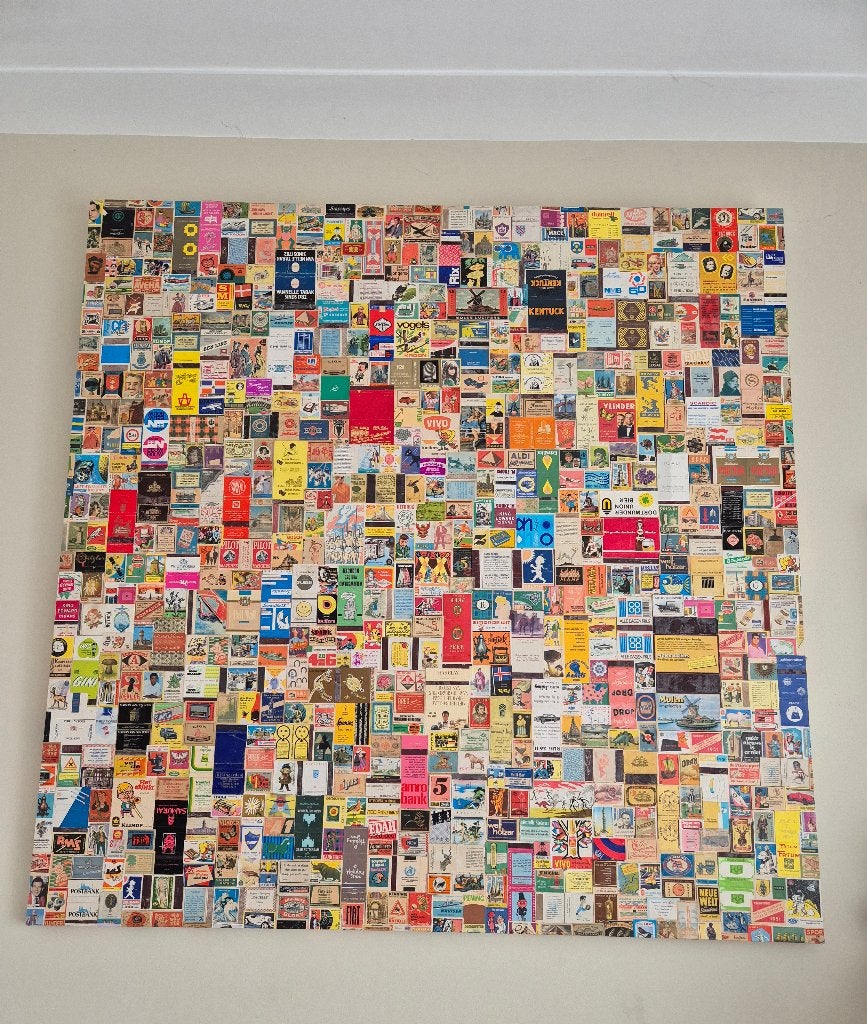 schilderij, Ophalen, Op houten frame