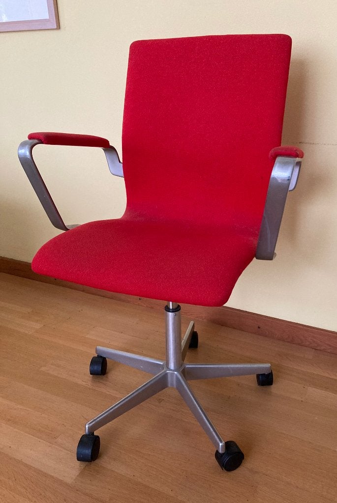Rode Fritz Hansen burostoel, Huis en Inrichting, Ophalen, Gebruikt, Rood, Bureaustoel