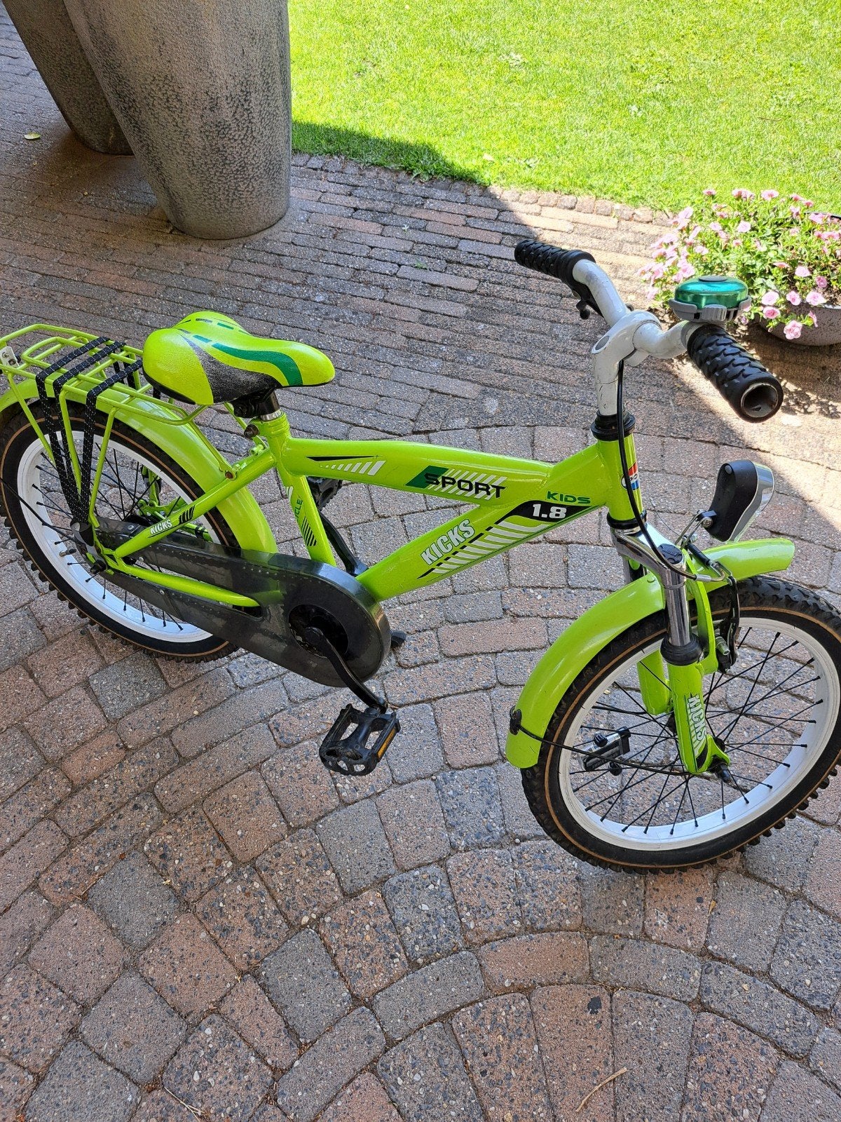 Popal Kicks 18 inch jongensfiets met verende voorvork, Terugtraprem, Gebruikt, Minder dan 49 cm, Ophalen