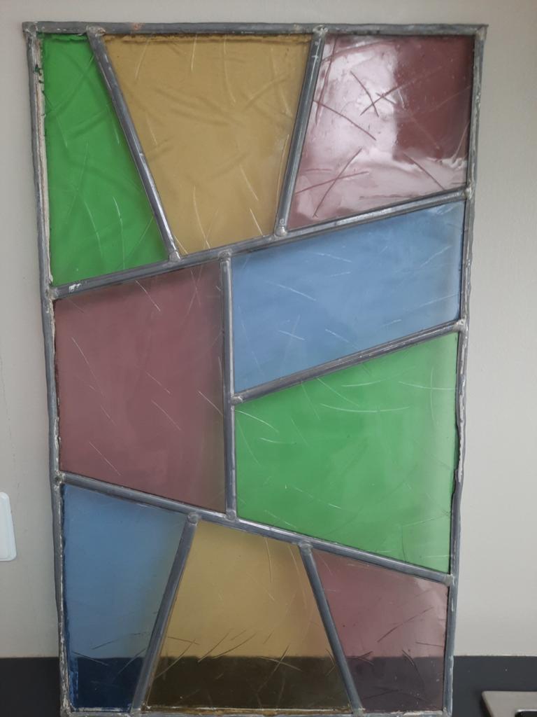 Te koop glas in lood paneel, Doe-het-zelf en Verbouw, Glas en Ramen, Ophalen, Minder dan 80 cm, Glas in lood, Minder dan 80 cm