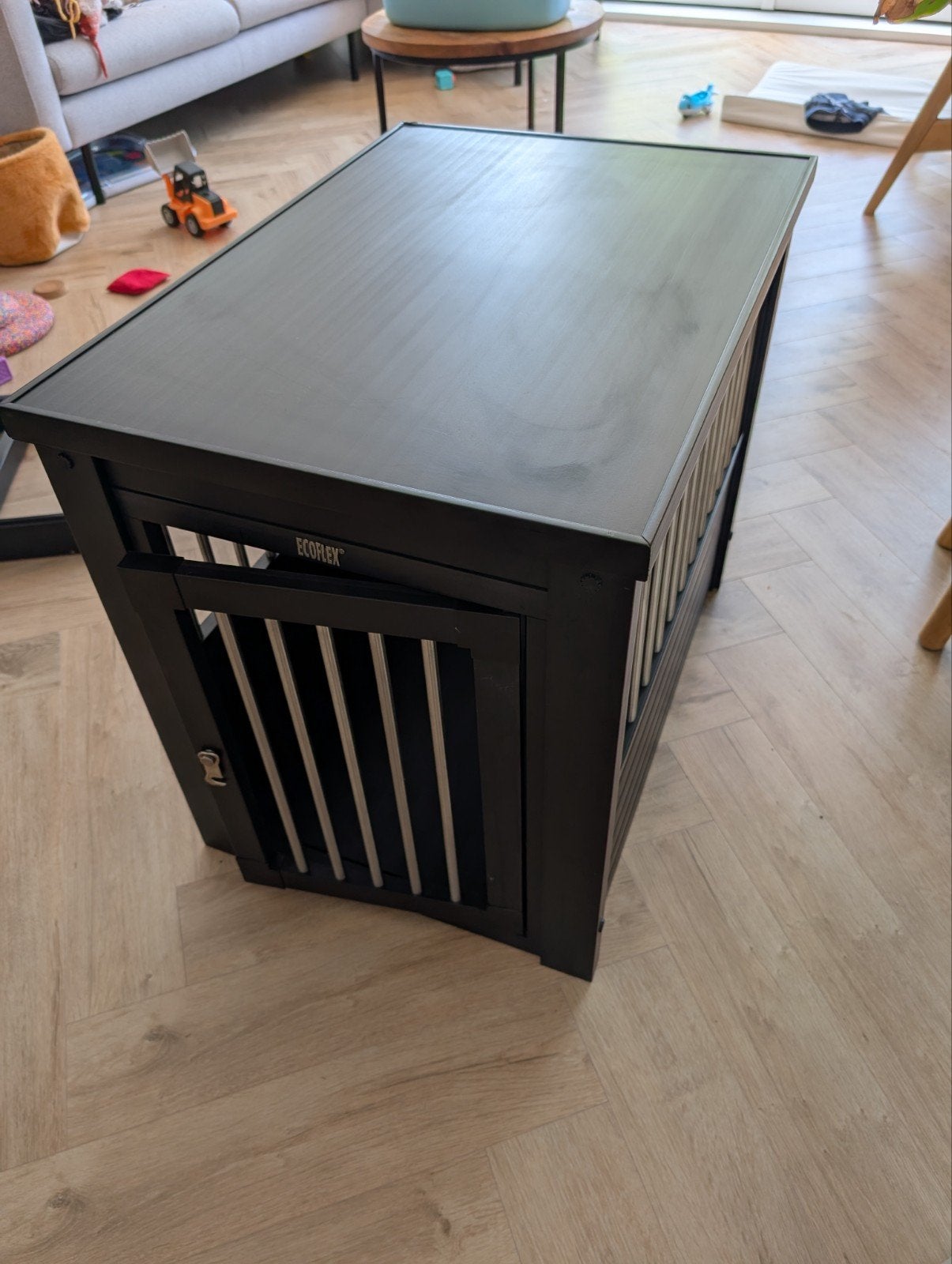 Prachtige Ecoflex hondenbench/bijzettafel 64*74*53 M/L, Dieren en Toebehoren, Ophalen, Zo goed als nieuw