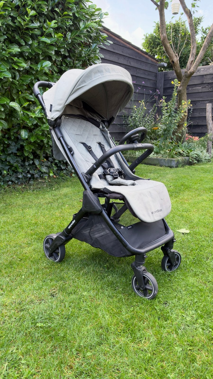 Easywalker Jackey buggy met regenhoes, stuurtje en lampje, Kinderen en Baby's, Ophalen, Gebruikt, Overige merken, Regenhoes